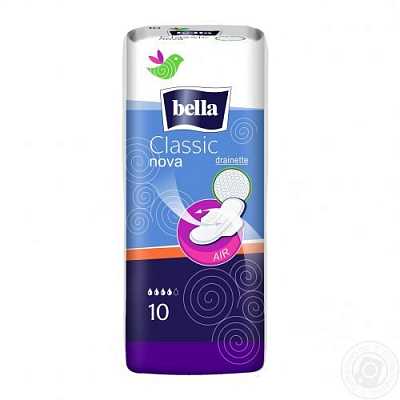 Купить Гигиенические прокладки Bella Classic Nova 10 шт в Украине: цена, инструкция, применение, отзывы