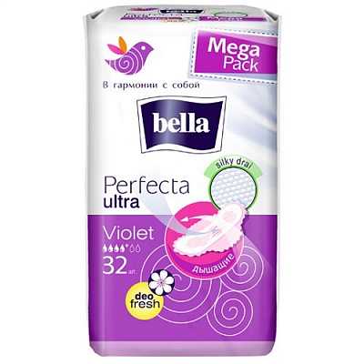 Купить Гигиенические прокладки Bella Perfecta Ultra Violet Deo Fresh 32 шт в Украине: цена, инструкция, применение, отзывы