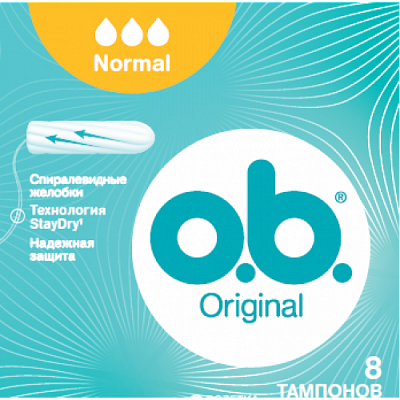 Купить Тампоны О.b.Original Normal 8 шт. в Украине: цена, инструкция, применение, отзывы