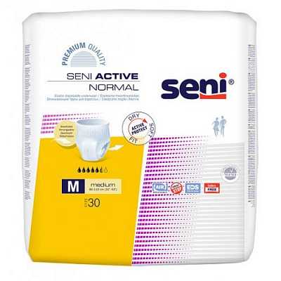 картинка Подгузники - трусы для взрослых Seni Aktive Normal medium 80-110 см. 30 шт от магазина Аптека24