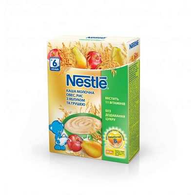 Купить Молочная каша Nestle Овес, рис с яблоком и грушей с 6 месяцев 200 г в Украине: цена, инструкция, применение, отзывы