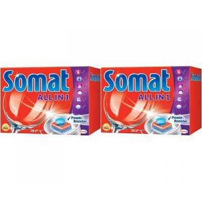 картинка Таблетки для посудомоечной машины Somat 28 шт. + 28 шт. - в подарок от магазина Аптека24