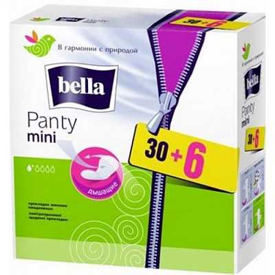 Купить Ежедневные гигиенические прокладки Bella Panty Mini 30+6 шт в Украине: цена, инструкция, применение, отзывы