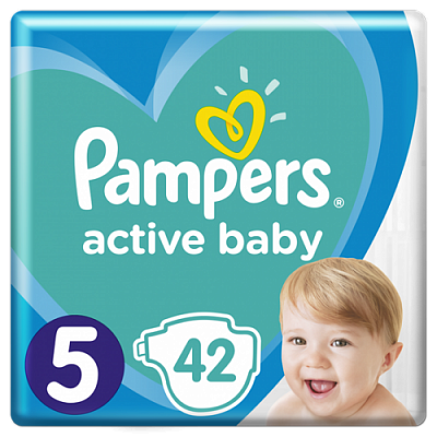 Купить Подгузники Pampers Active Baby-Dry Размер 5 (Junior) 11-18 кг, 42 подгузника в Украине: цена, инструкция, применение, отзывы