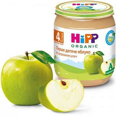 Купить Фруктовое пюре HiPP Первое детское яблоко с 4 месяцев 125 г в Украине: цена, инструкция, применение, отзывы