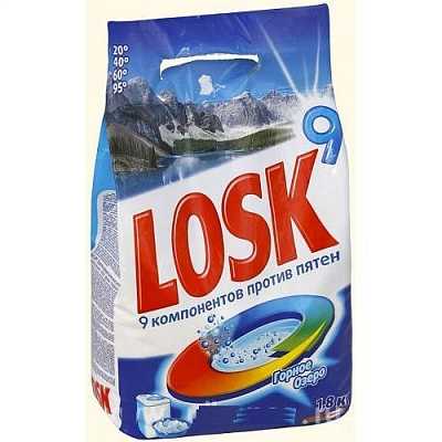 картинка Стиральный порошок Losk ручной 1,8 кг горное озеро от магазина Аптека24