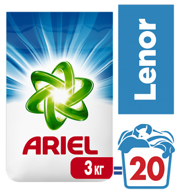 картинка Стиральный порошок Ariel 2в1 Lenor Effect 3 кг Автомат от магазина Аптека24