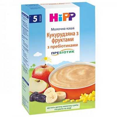 Купить Органическая молочная каша HiPP Кукурузная с фруктами и пребиотиками с 5-ти месяцев 250 г в Украине: цена, инструкция, применение, отзывы