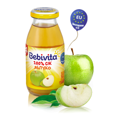 Купить Фруктовый сок Bebivita Яблоко 200 мл в Украине: цена, инструкция, применение, отзывы