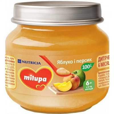 Купить Фруктовое пюре Milupa Яблоко-персик с 6 месяцев 100 г в Украине: цена, инструкция, применение, отзывы