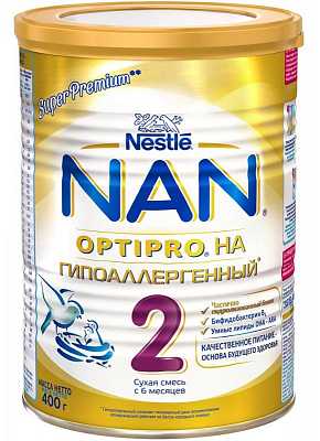 Купить Nestle Nan H.A.2 гипоаллергенный 400 г смесь в Украине: цена, инструкция, применение, отзывы