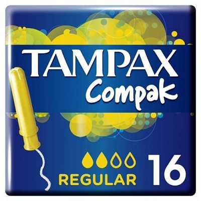 Купить Тампоны Tampax Compak Regular Duo c аппликатором 16 шт в Украине: цена, инструкция, применение, отзывы