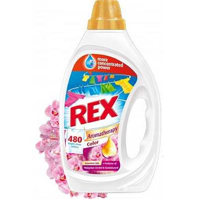 картинка Жидкое средство для стирки Rex Color Ароматерапия с ароматом Малазийской орхидеи и Cандала 1 л от магазина Аптека24