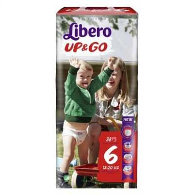 Купить Подгузники-трусики Libero Up&amp;Go 6 (13-20 кг) 38 шт. в Украине: цена, инструкция, применение, отзывы