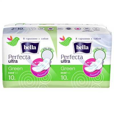 Купить Гигиенические прокладки Bella Perfecta Ultra Green 10+10 шт в Украине: цена, инструкция, применение, отзывы