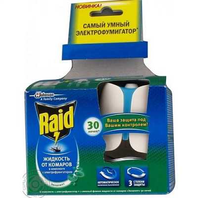 картинка Электрофумигатор с жидкостью от комаров Raid Эвкалипт на 30 ночей от магазина Аптека24