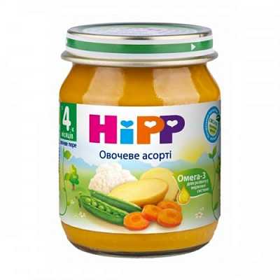 Купить Овощное пюре HiPP Овощное ассорти с 4 месяцев 125 г в Украине: цена, инструкция, применение, отзывы