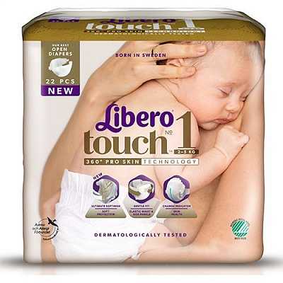 Купить Подгузники детские Libero Touch 1 2-5кг 22 шт в Украине: цена, инструкция, применение, отзывы