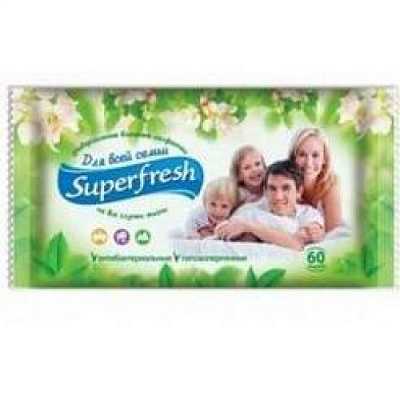 Купить Влажные салфетки для детей Superfresh для всей семьи 60 шт в Украине: цена, инструкция, применение, отзывы