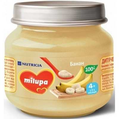 Купить Фруктовое пюре Milupa Банан с 4 месяцев 100 г в Украине: цена, инструкция, применение, отзывы