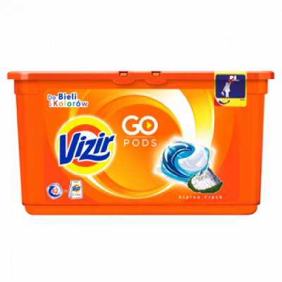 картинка Гелевые капсулы Vizir Go Pods Alpine Fresh ( Визирь Гоо Подс Горная Свежесть) 42 шт. от магазина Аптека24