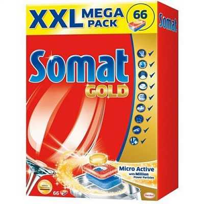 картинка Таблетки для посудомоечной машины Somat Gold Micro Active 66 шт. от магазина Аптека24