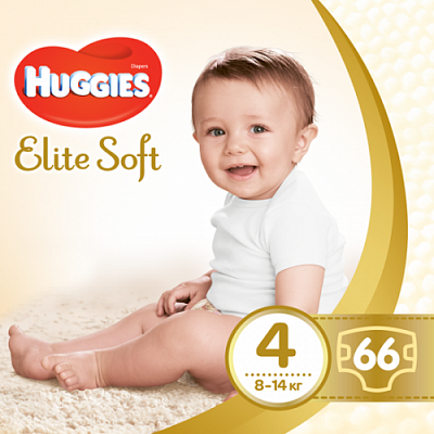 Купить Подгузники детские Huggies Elite Soft 4, 8-14 кг 66 шт в Украине: цена, инструкция, применение, отзывы