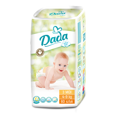 Купить Подгузники детские DADA Extra Soft (3) midi 4-9кг 60 шт в Украине: цена, инструкция, применение, отзывы
