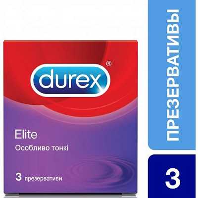 картинка Презервативы Durex Elite Особенно тонкие 3 шт от магазина Аптека24