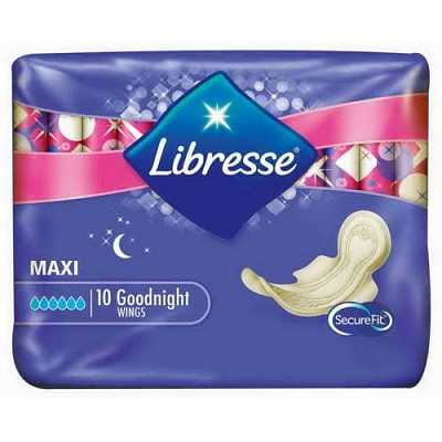 Купить Гигиенические прокладки Libresse Maxi Goodnight Soft 10 шт в Украине: цена, инструкция, применение, отзывы