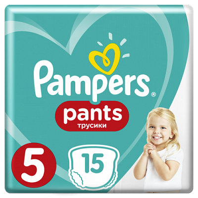 Купить Подгузники-трусики Pampers Pants Размер 5 (Junior) 12-17 кг, 15 подгузников в Украине: цена, инструкция, применение, отзывы