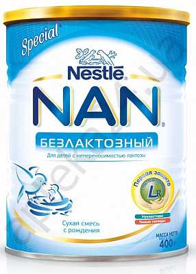 Купить Nestle Nan безлактозный 400 г в Украине: цена, инструкция, применение, отзывы