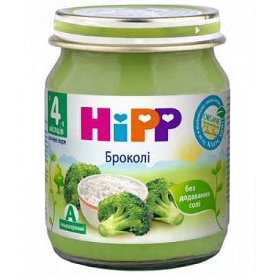 Купить Овощное пюре HiPP Брокколи с 4 месяцев 125 г в Украине: цена, инструкция, применение, отзывы