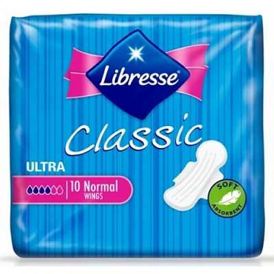 Купить Гигиенические прокладки Libresse Classic Ultra Clip Normal Soft 5 мм 10 шт в Украине: цена, инструкция, применение, отзывы