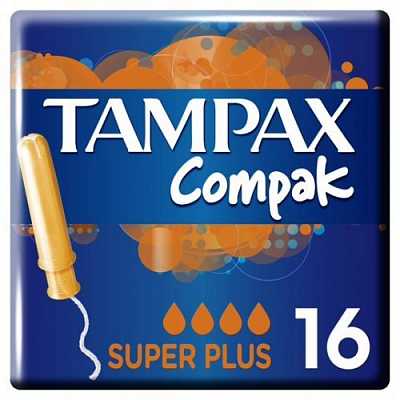 Купить Тампоны Tampax Compak Super Plus с аппликатором 16 шт в Украине: цена, инструкция, применение, отзывы