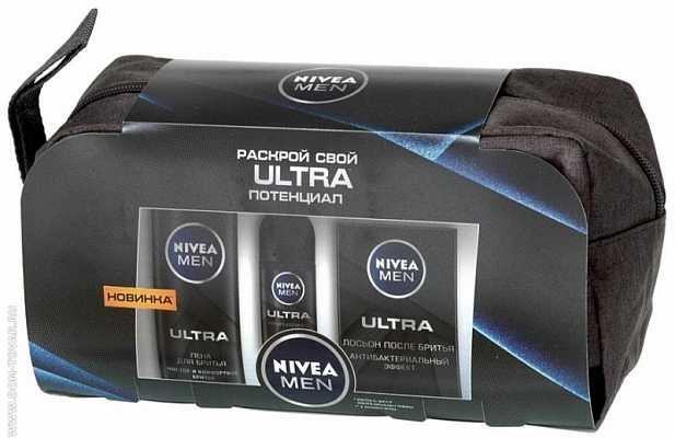 Купить Набор мужской с косметичкой Nivea Ultra в Украине: цена, инструкция, применение, отзывы