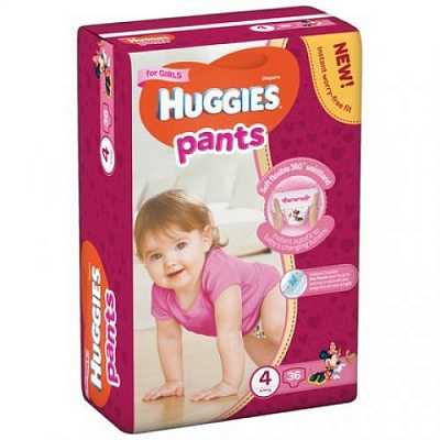 Купить Подгузники -трусики детские Huggies Pants (4) 9-15 36шт для девочок в Украине: цена, инструкция, применение, отзывы